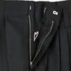 Tailored Plaited Pants in Virgin Wool and Silk