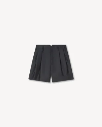 Tailored Short in Virgin Wool and Silk