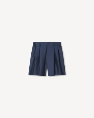Tailored Short in Virgin Wool and Silk