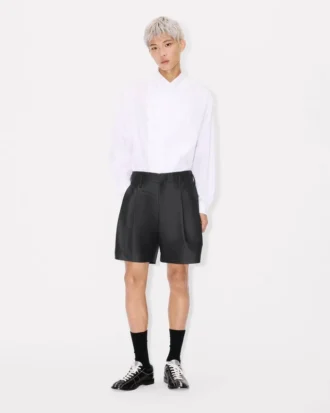 Tailored Short in Virgin Wool and Silk