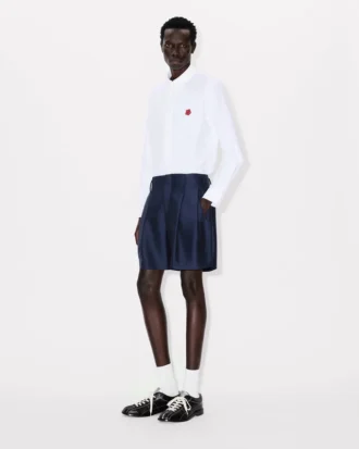 Tailored Short in Virgin Wool and Silk