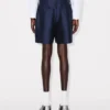 Tailored Short in Virgin Wool and Silk