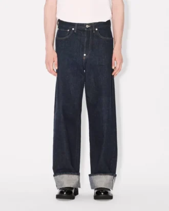 Turn up Wide Fit Jeans in Japanese Denim