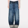 Turn up Wide Fit Jeans in Japanese Denim