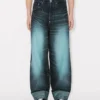 Turn up Wide Fit Jeans in Japanese Denim