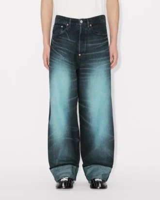 Turn up Wide Fit Jeans in Japanese Denim