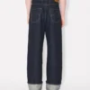 Turn up Wide Fit Jeans in Japanese Denim