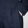 Wide Leg Tailored Pants in Virgin Wool