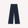 Wide Leg Tailored Pants in Virgin Wool