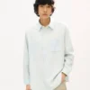 Workwear Shirt in Stone Bleach Chambray