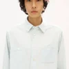 Workwear Shirt in Stone Bleach Chambray